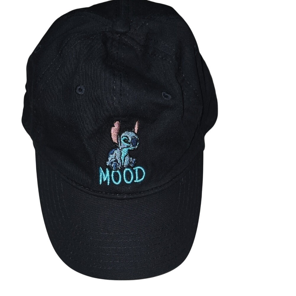 Black Cap with Embroidered Character